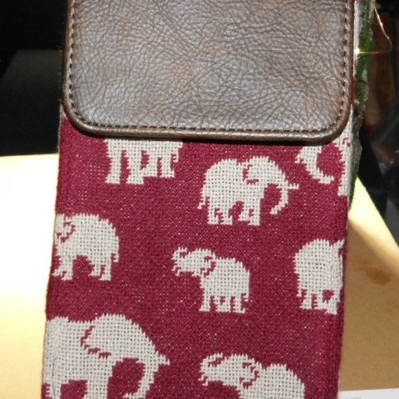 Thirty-one Crossbody Elephant Wallet Safari Weave - Picture 1 of 9